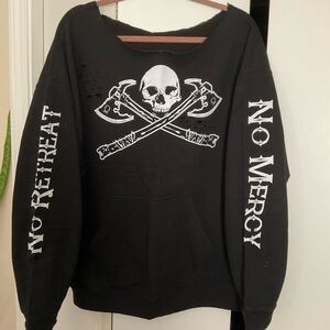 Black Skull Graphic Sweatshirt